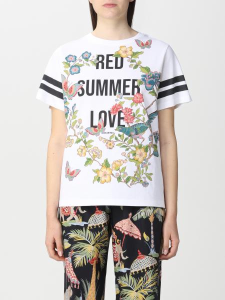 Red Valentino: Red Valentino cotton t-shirt with print