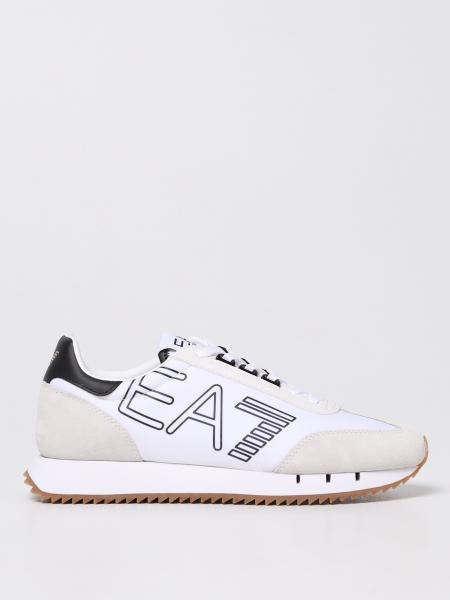 Ea7 men: EA7 sneakers in fabric and suede