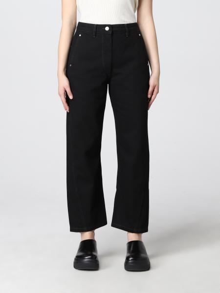 LEMAIRE: pants for woman - Black | Lemaire pants W221PA220LD076 online ...