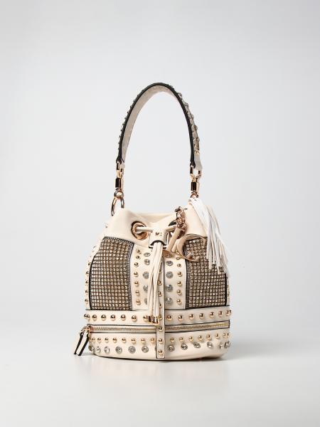 La Carrie: La Carrie bucket bag with crystals