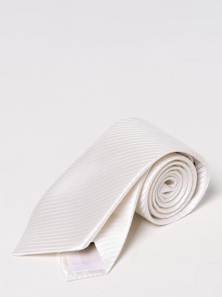 Emporio Armani tie in striped silk
