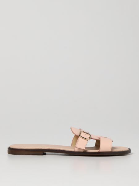 Doucal's flat sandal in smooth leather