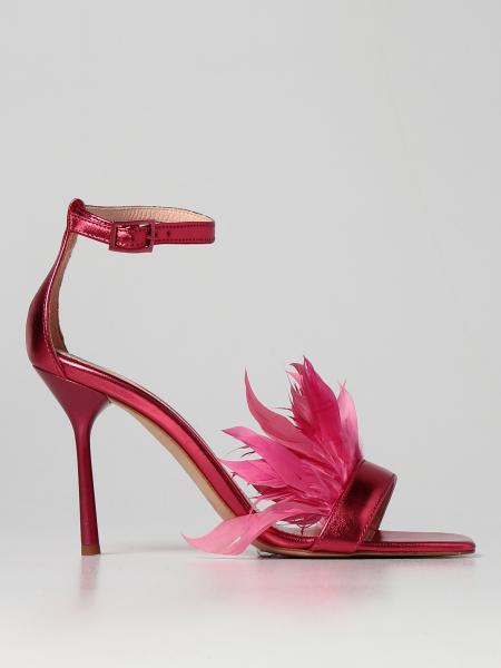 Leonie Hanne x Liu Jo sandals with feathers