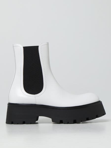 Alexander McQueen brushed leather ankle boots
