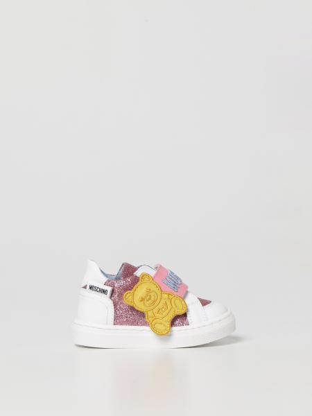 Sneakers Teddy Bear Moschino Baby in tela glitter