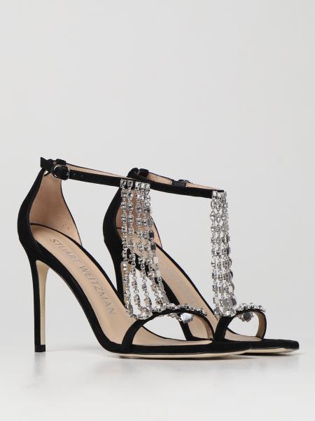 stuart weitzman black flat sandals