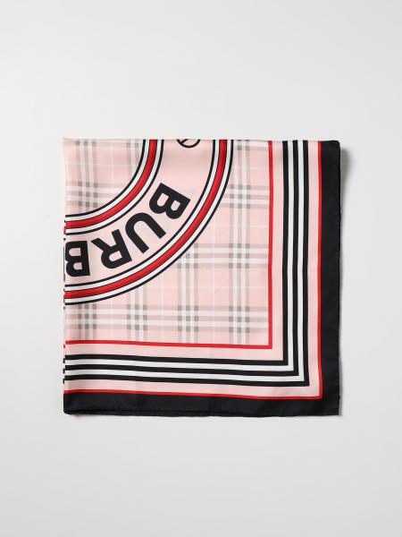 Burberry silk neck scarf with collage print