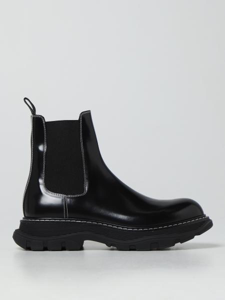 Alexander McQueen brushed leather ankle boots