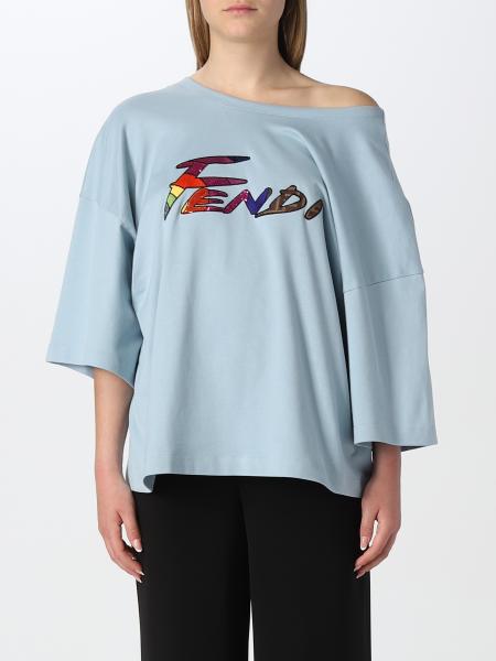 Fendi abbigliamento donna: T-shirt Fendi con logo