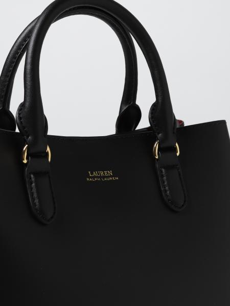 POLO RALPH LAUREN: leather handbag - Black | Polo Ralph Lauren tote ...