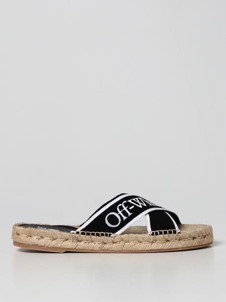 Off-White: Off-White criss cross espadrille sandals