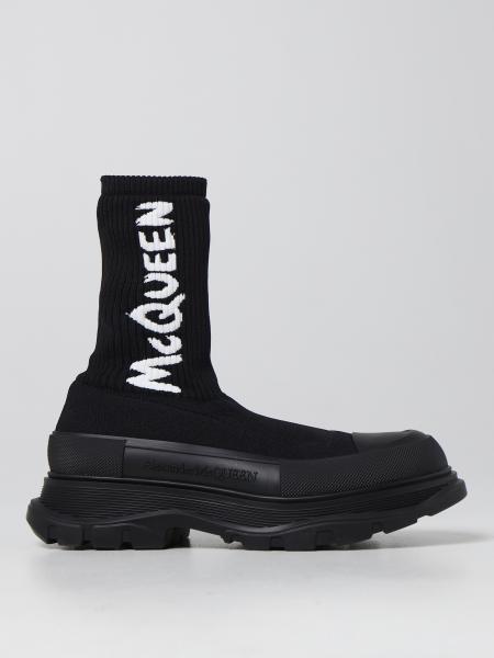 Alexander McQueen Tread Slick Graffiti ankle boots