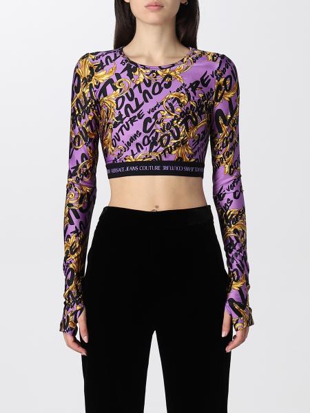 Moda Versace: T-shirt cropped Versace Jeans Couture