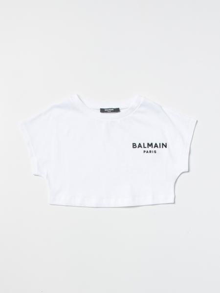 Balmain cropped t-shirt with logo