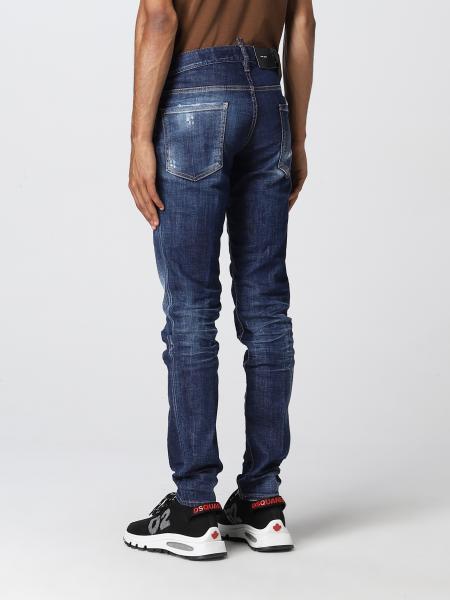 DSQUARED2: ripped jeans - Blue | Dsquared2 jeans S74LB1152S30342 online ...