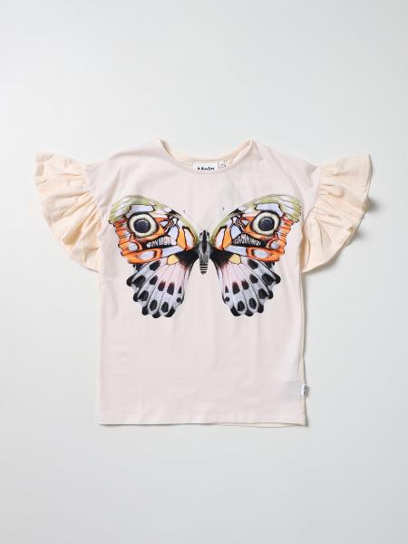 T-shirt Molo in cotone con farfalla