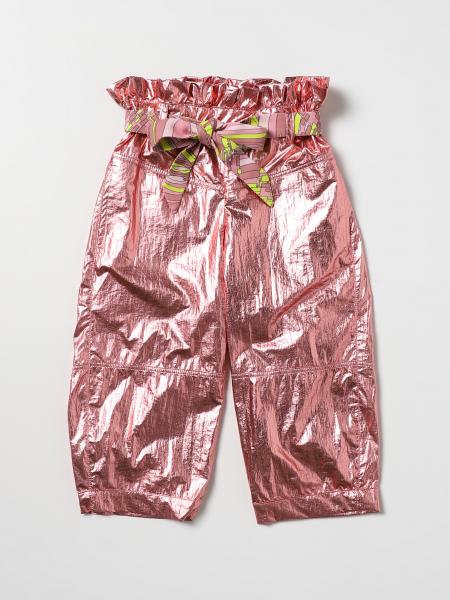 Emilio Pucci girls' clothing: Emilio Pucci metallic pants with logo