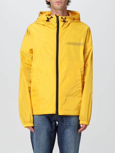 DSQUARED2: light jacket with logo - Yellow | Dsquared2 jacket ...