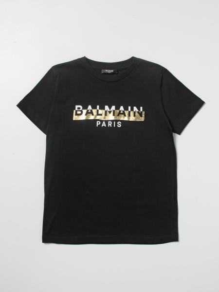T-shirt Balmain con logo laminato