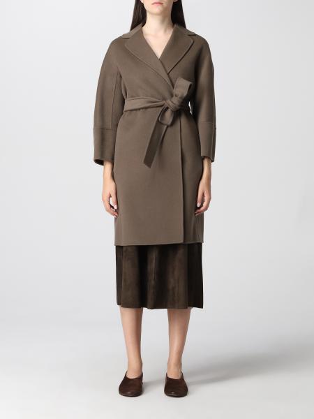 Abbigliamento donna S Max Mara: Cappotto a vestaglia S Max Mara in lana