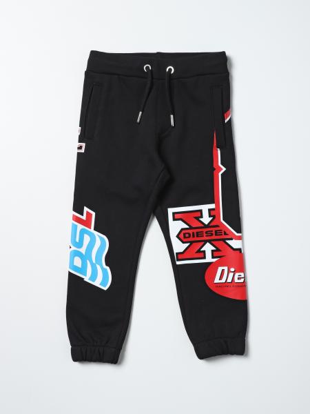 Diesel jogging pants with all-over prints and logo