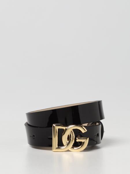 DOLCE & GABBANA: patent leather belt - Black | Dolce & Gabbana belt ...