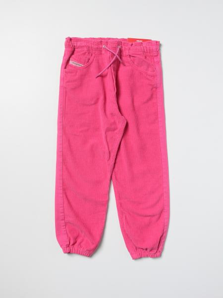 Diesel pants in cotton with drawstring at the waist