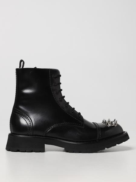 Alexander McQueen leather combat boots