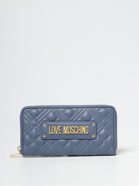 LOVE MOSCHINO: wallet in synthetic leather - Denim | Love Moschino ...