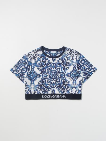 Abbigliamento Abbigliamento bambina Top e magliette Dell'annata Dolce Gabbana D & G breve manica Spellout Big Logo 