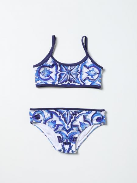 Dolce & Gabbana bikini swimsuit with majolica print