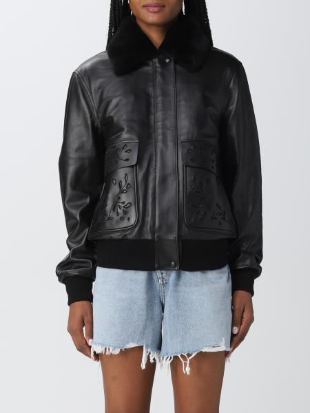 Chloé leather jacket with carved embroidery