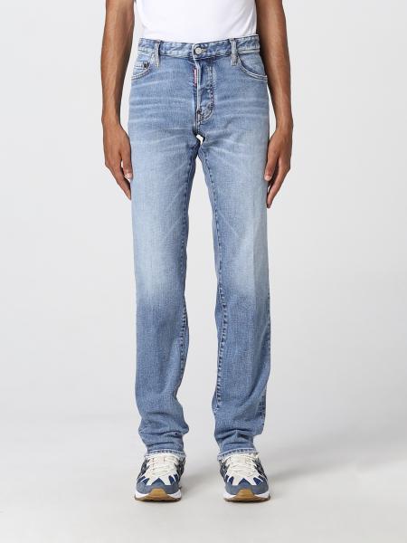 Jeans slim fit uomo: Jeans slim Dsquared2 con effetto schiarito