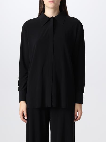 NORMA KAMALI: shirt for woman - Black | Norma Kamali shirt ...