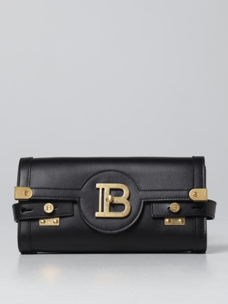 Balmain B-Buzz smooth leather pouch