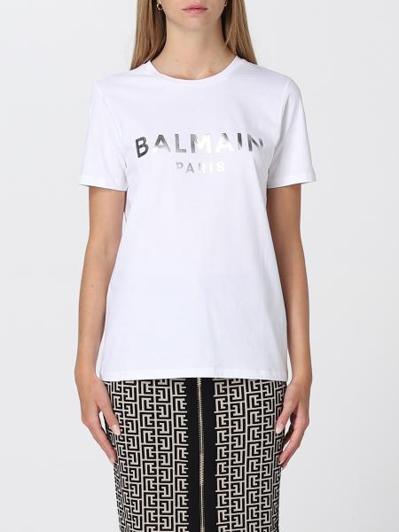BALMAIN: t-shirt for woman - White | Balmain t-shirt YF1EF000BB28 ...