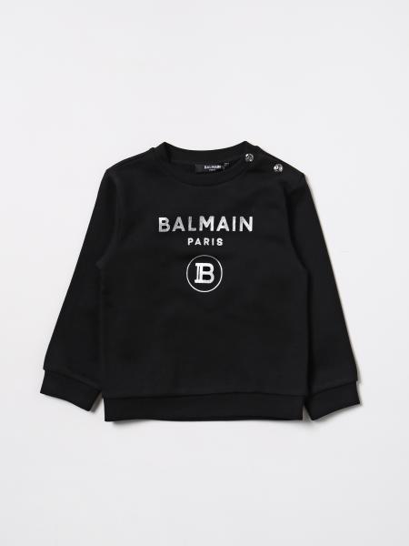 BALMAIN: sweater for baby - Black 1 | Balmain sweater 6R4530Z0739 ...