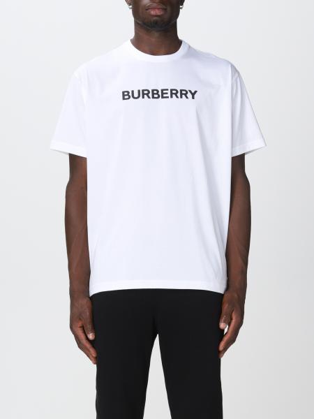 Burberry: T-shirt Burberry oversize in cotone con logo
