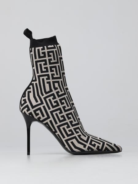 Tronchetti scarpe: Stivaletto Skye Balmain in maglia stretch bicolor
