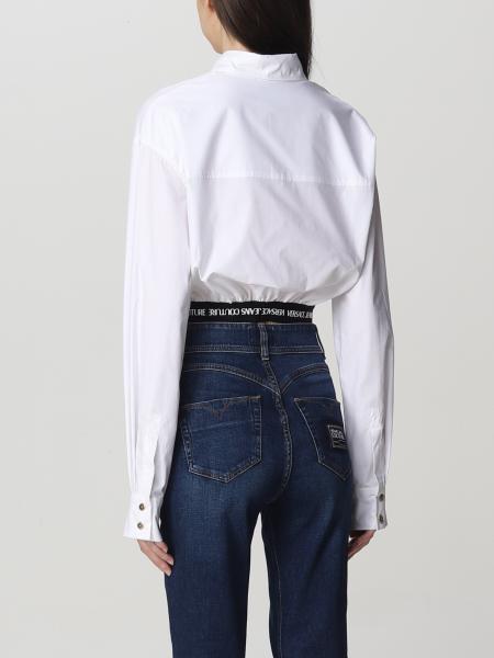 Versace Jeans Couture Outlet: shirt for woman - White | Versace Jeans ...