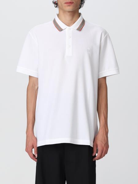Burberry cotton piqué polo shirt with striped pattern