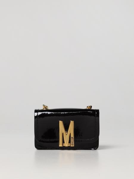 Moschino Couture Mini M patent leather bag