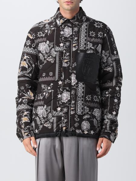 Etro down jacket with Old School print