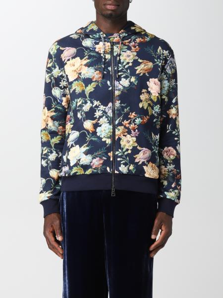 Etro zip-up hoodie with floral pattern