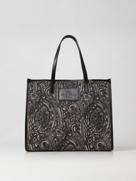 Etro canvas bag with maxi jacquard paisley
