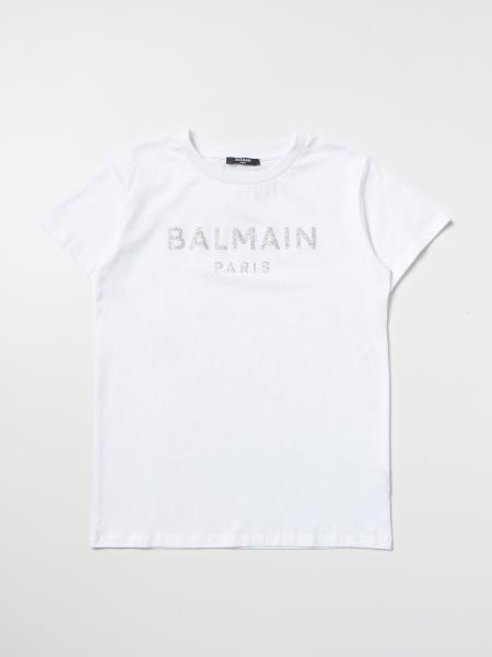 BALMAIN: t-shirt for boys - White | Balmain t-shirt 6R8C01J0177 online ...