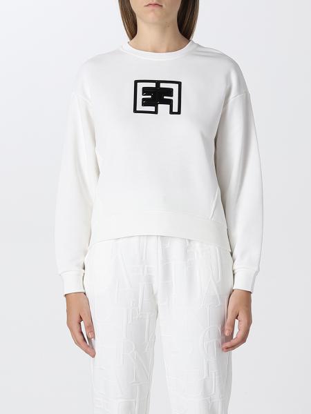 ELISABETTA FRANCHI: sweatshirt for woman - Ivory | Elisabetta Franchi ...