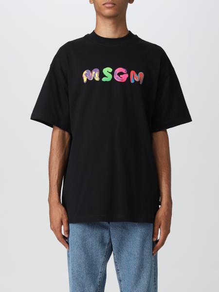 T-shirt over Msgm con logo