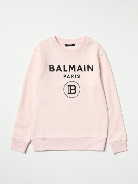 BALMAIN: sweater for girls - Pink | Balmain sweater 6R4Q80Z0081 online ...
