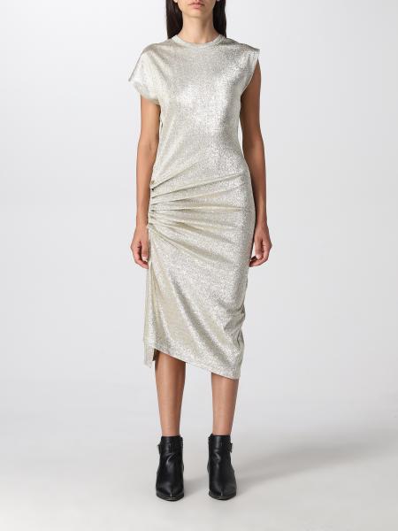 RABANNE: dress for woman - Gold | Rabanne dress 21EJRO007VI0261 online ...